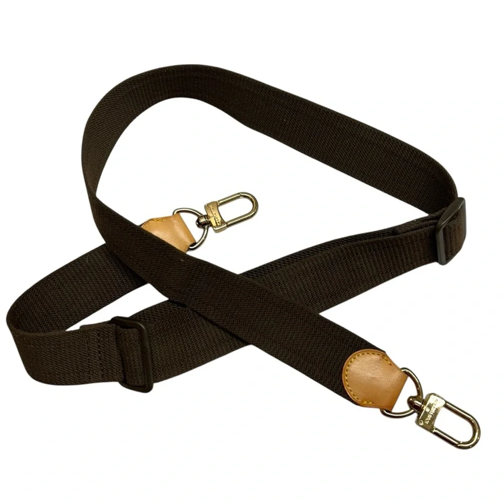 Authentic Louis Vuitton Canvas Crossbody Shoulder Strap Brown Vintage France 54” - Picture 8 of 8